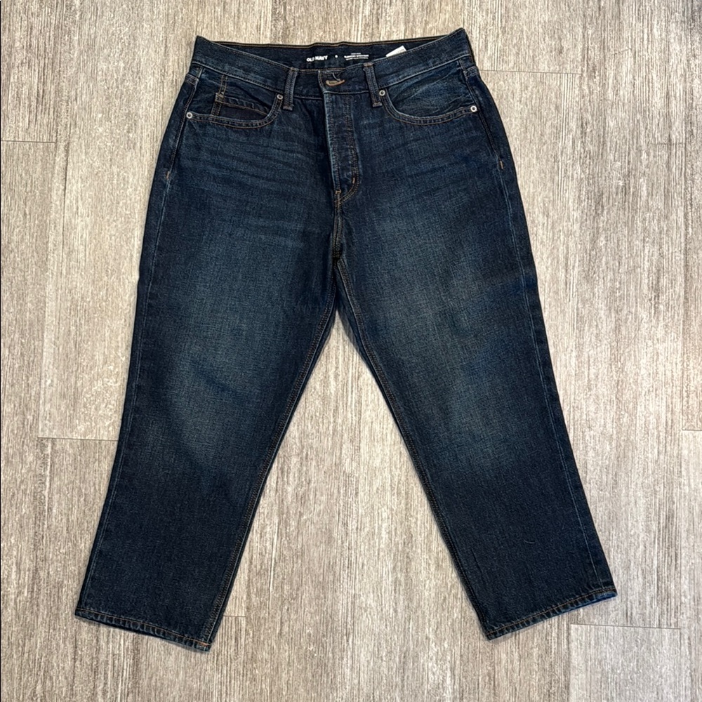 Old Navy Blue Cropped Ankle Jeans Versatile Style